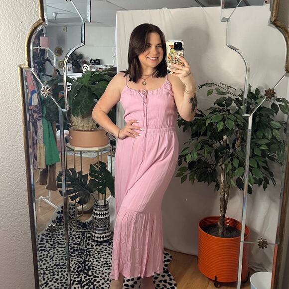 Abercrombie & Fitch Maxi Dress Lilac Pink Size Medium Tall - Picture 1 of 6